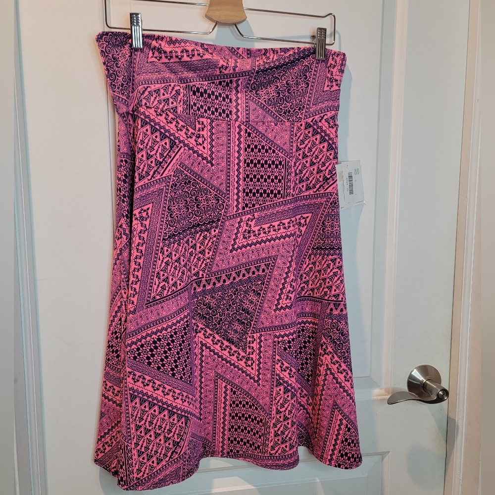 NWT Pink & Navy  Azure Skirt Size XL
